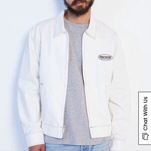 PacSun White Men’s Zip-Front Jacket